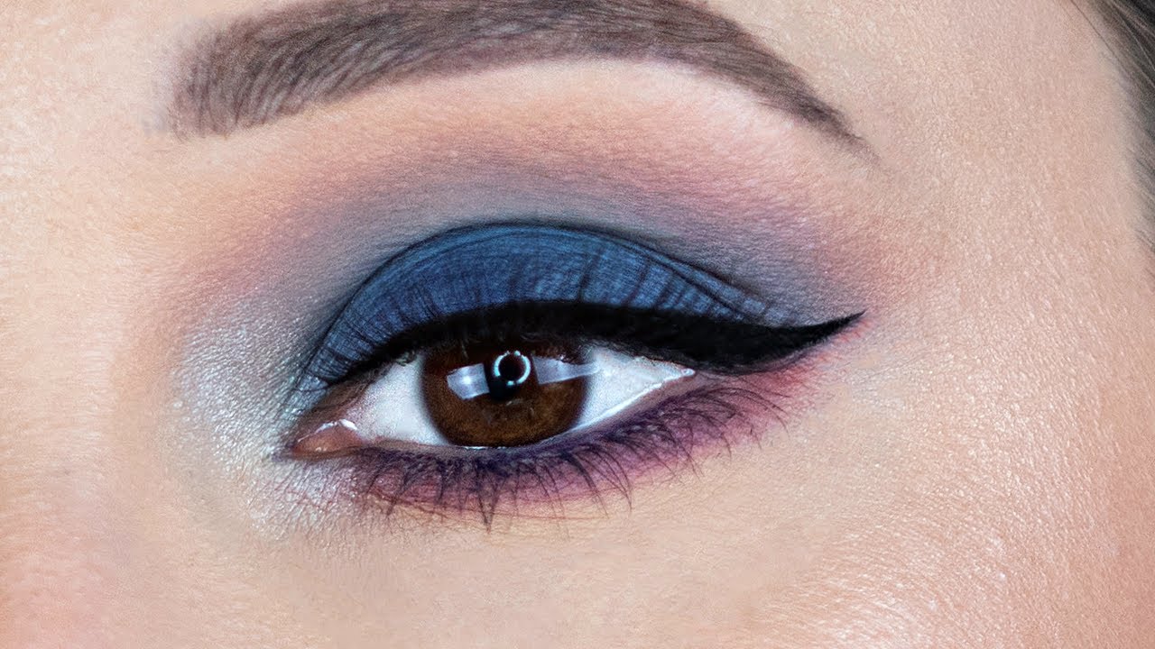 Smokey Royal Blue Eye Makeup Tutorial - Easy Glam for Valentine's Day