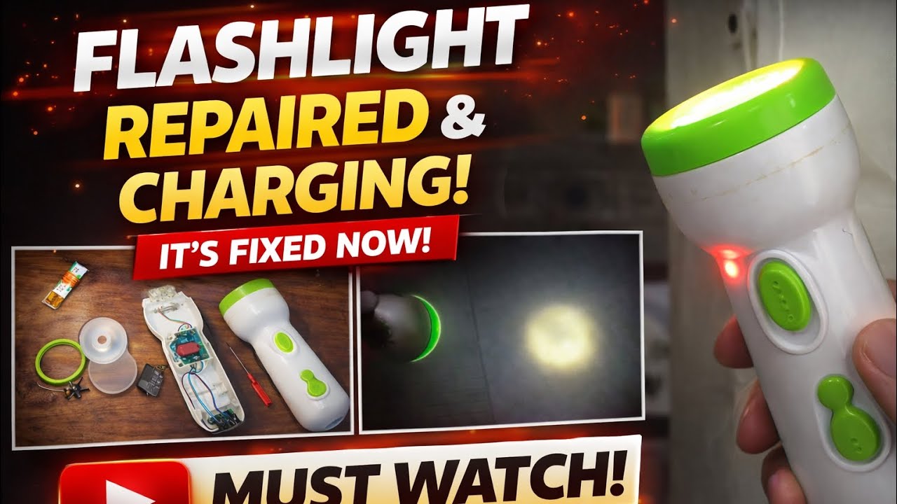  Dead Flashlight Repair | Torch Not Working Fix (Easy Method)