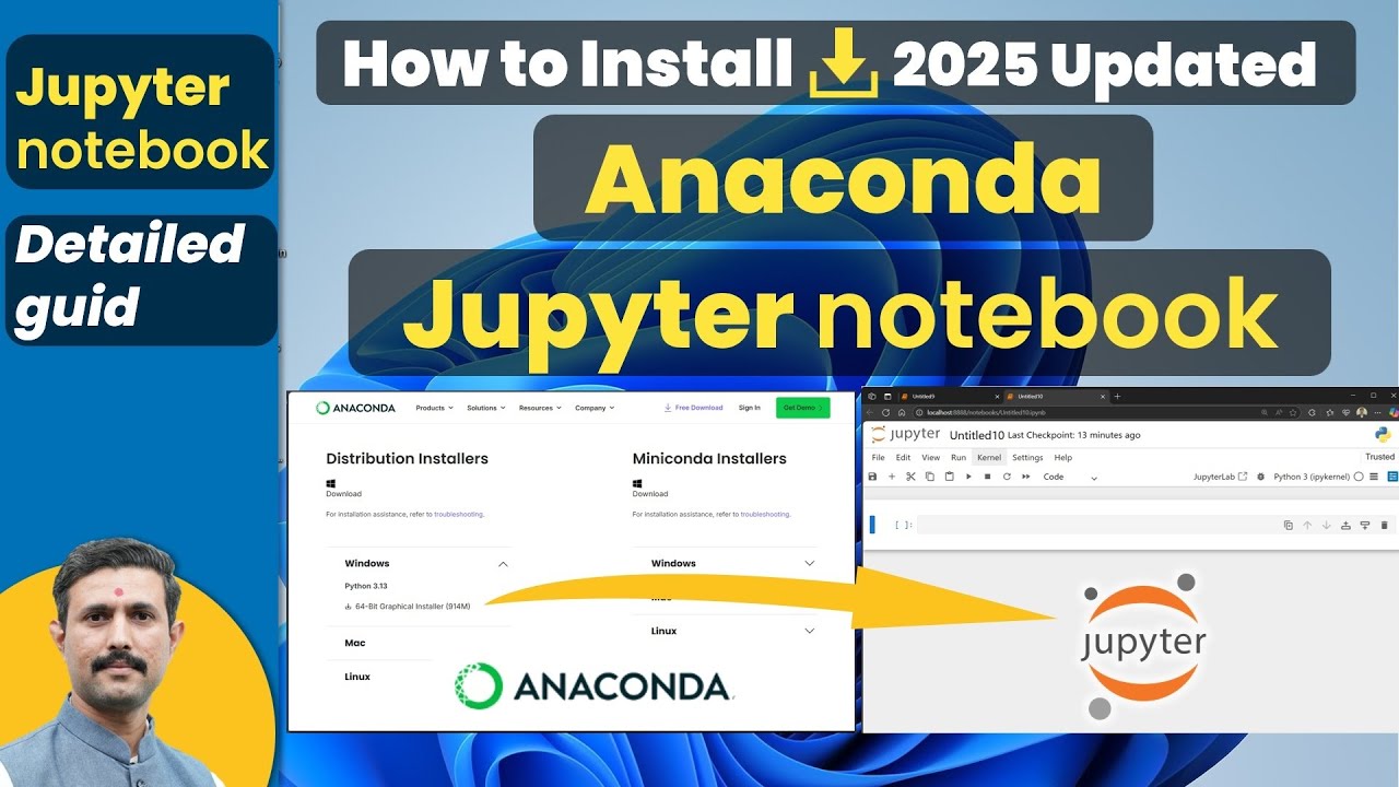how to install jupyter notebook in windows 11 | how to install anaconda navigator | Mruduraj