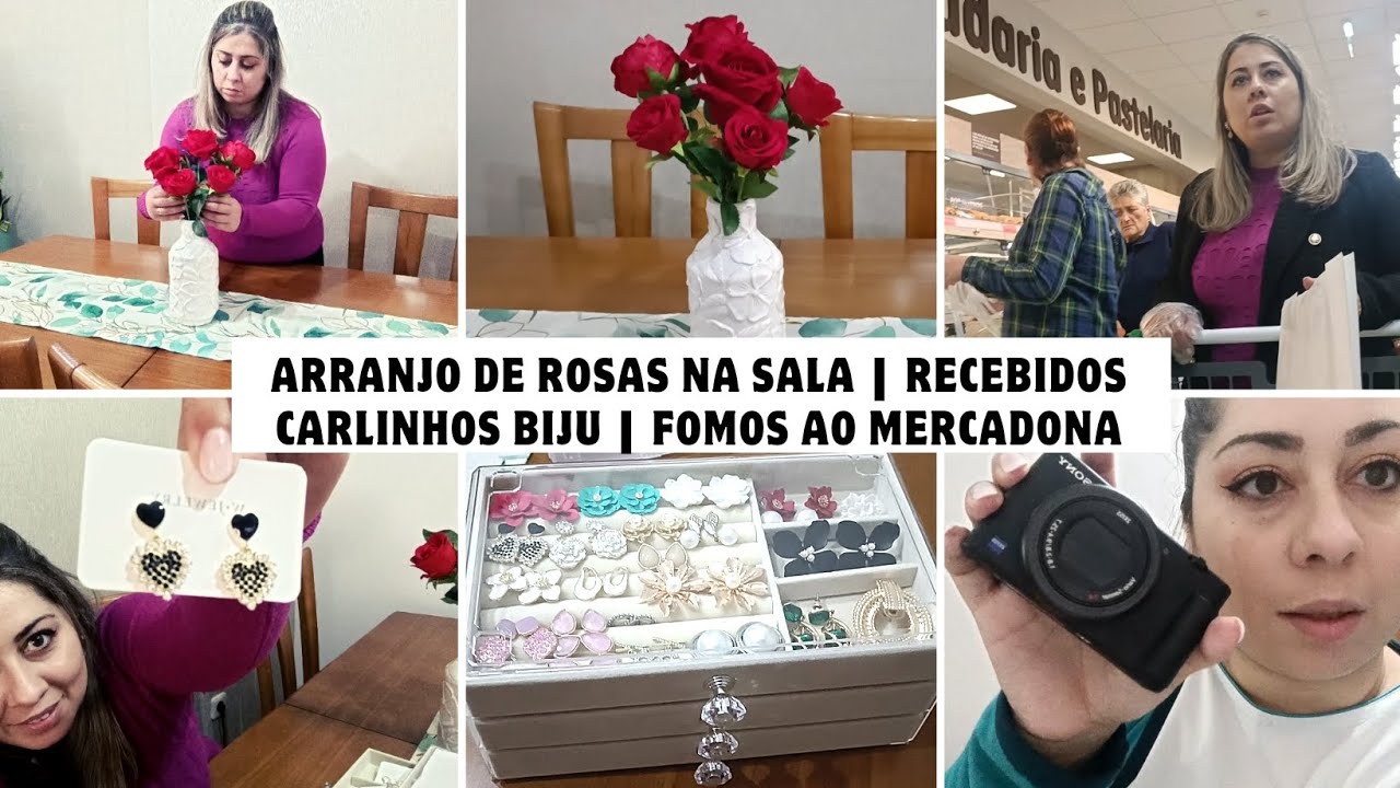 Arranjo de Rosas na Sala || Recebidos Carlinhos Biju || Fomos ao Mercadona || Já tenho a câmara