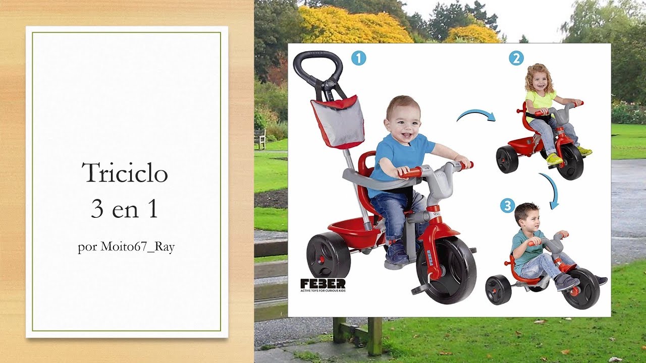 Triciclo 3 en 1, FEBER - EVO Trike Plus 3 en 1  (Famosa 800010946)