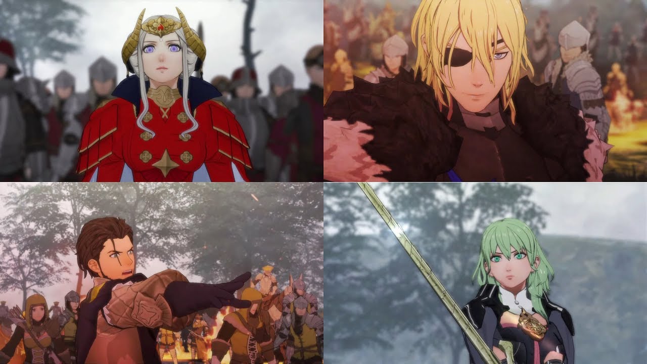 エーデルガルト 対 ディミトリ 対 クロード  三つ巴の戦い総集編 戦闘会話 ファイアーエムブレム風花雪月