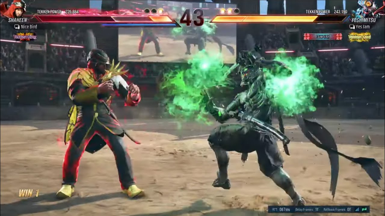 Nice bird (shaheen) VS eyemusician (yoshimitsu) - Tekken 8 Rank Match
