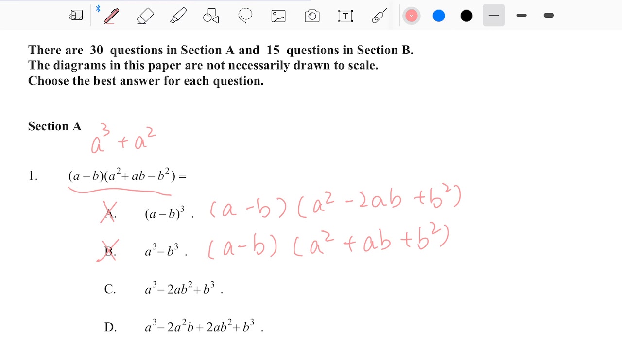 2019 DSE MATH II Q01