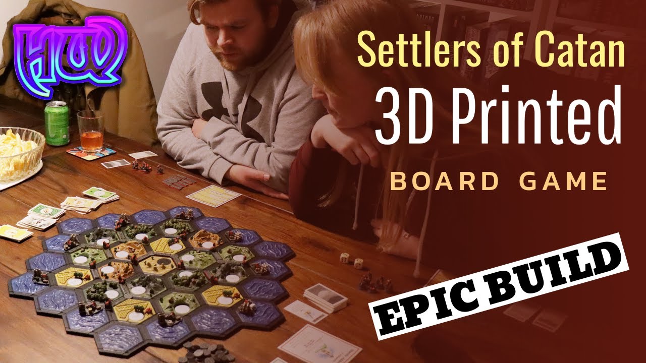 Settlers of Catan, Epic build! [3D Printed, Handpainted, Board Game]