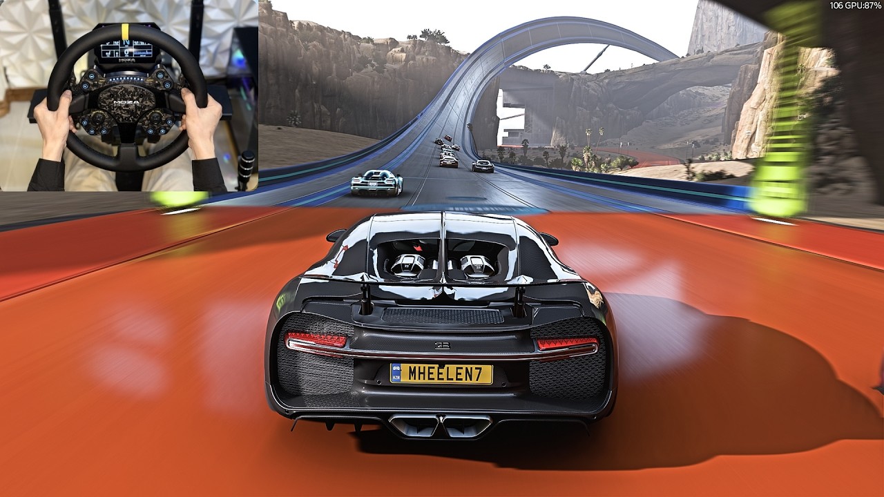 1537PH Bugatti Chiron |Racing Hypercar Hot Wheels Forza horizon 5  |Steering Wheel Gameplay