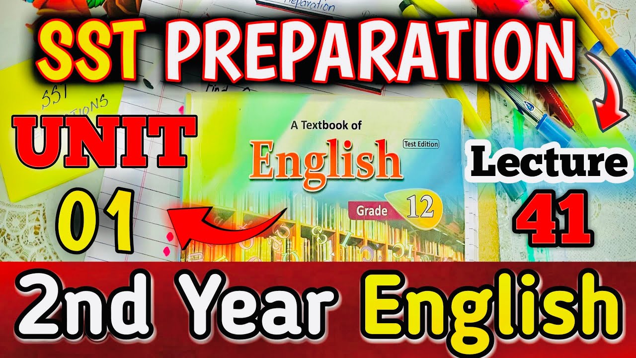 2nd year English Chapter 1 | SST Preparation | Lecture 41