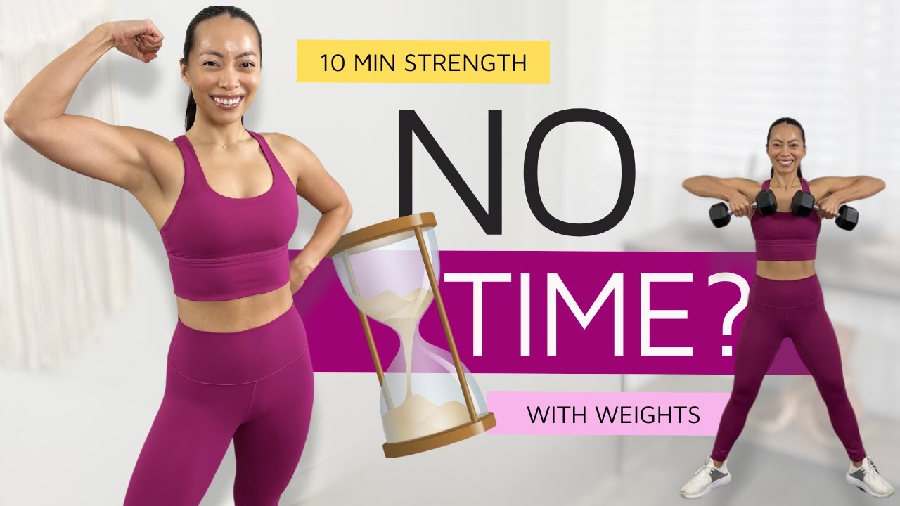 10 Min FULL BODY Strength Workout with Weights (Quick & Effective)