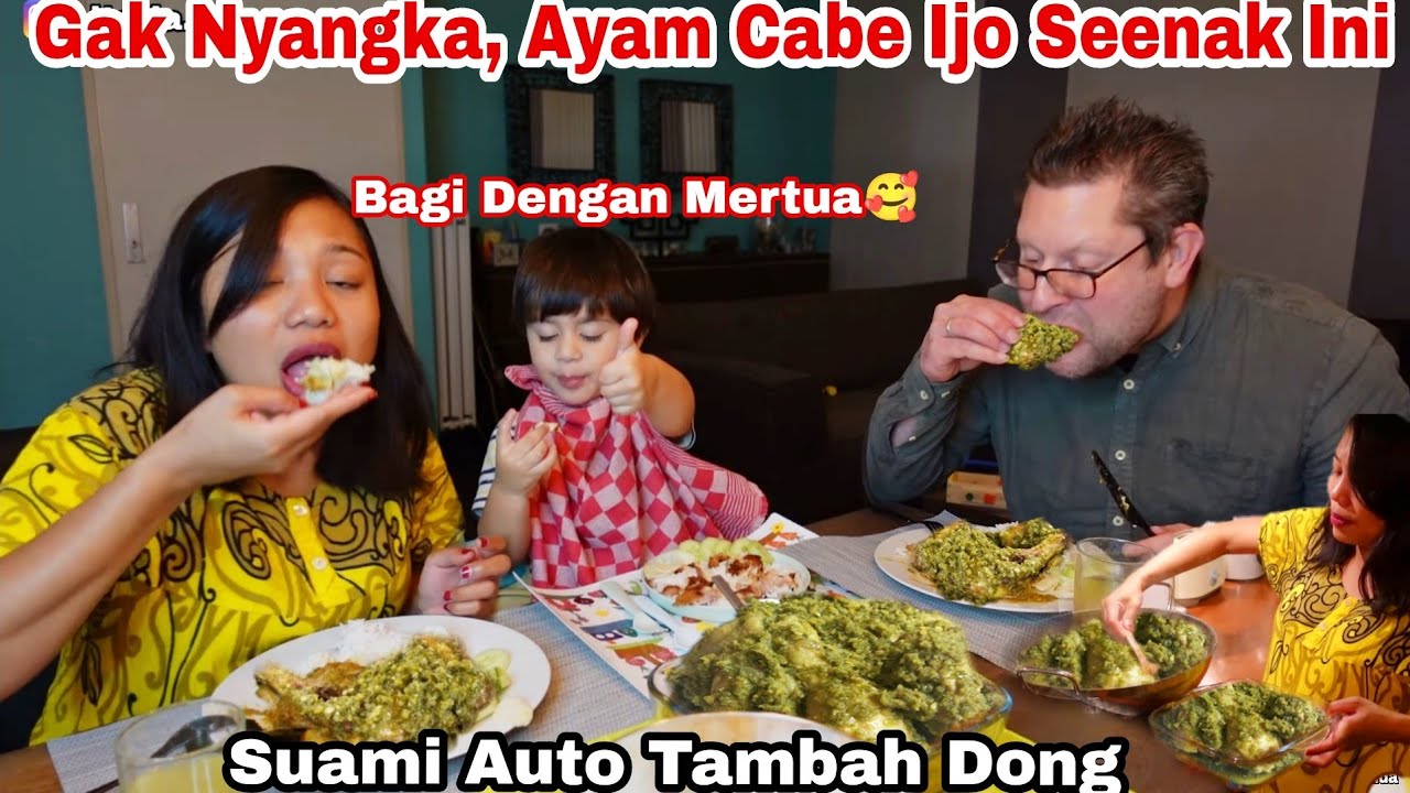 MASAK AYAM CABE IJO BAGI DENGAN MERTUA, SUAMI SAMPE HERAN TERNYATA ENAK BANGET