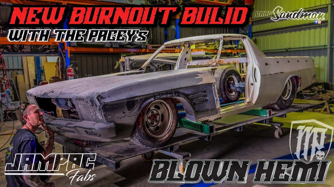SKIDMAN Blown Hemi burnout car build with the Pacey's THE BUILD BEGINS!