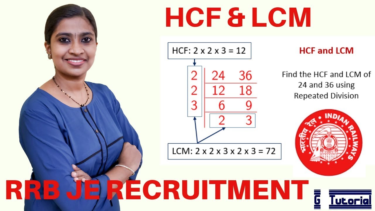 RRB JE Exam Classes in English | LCM and HCF | SSC CGL | Maths