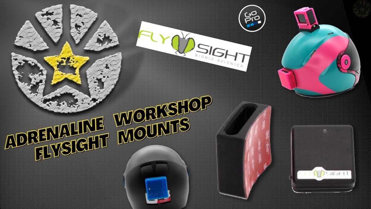 Adrenaline Workshop FlySight Mounts and GoPro Mounting Options.