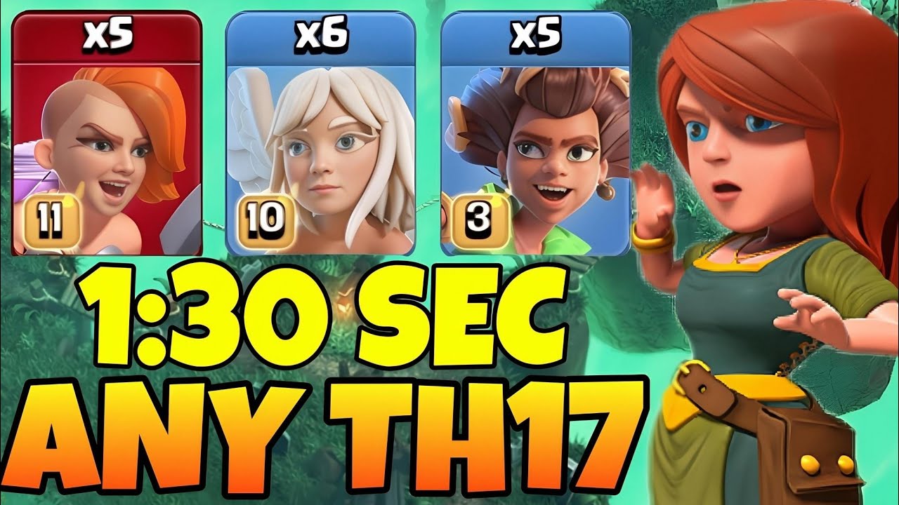 TH17 Super Valkyrie + Root Rider + Healer Attack Strategy | Th17 Attack Strategy !! ( ClashofClans )