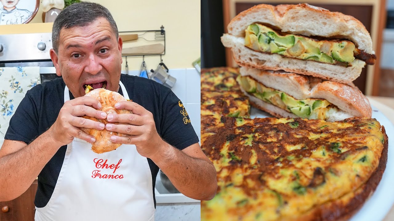 FRITTATA di ZUCCHINE E PATATE - La Merenda FATTA IN CASA PERFETTA!!