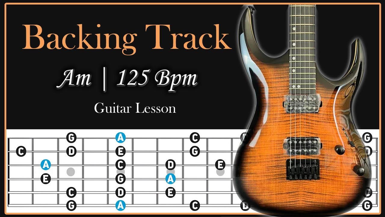 A Minor Guitar Backing Track | 125 Bpm | Rock
