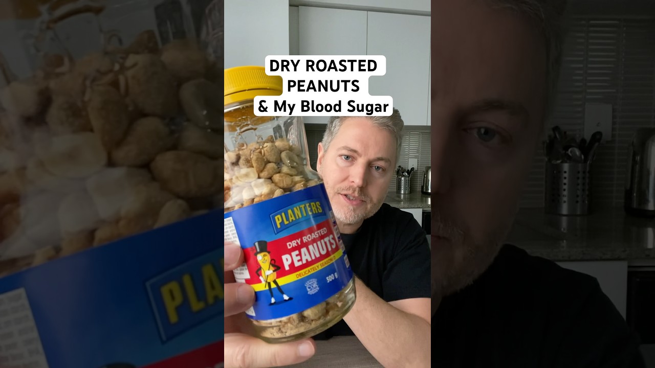 Dry roasted peanuts and my blood sugar.  ￼#bloodsugar #glucose #insulinresistant1 #peanuts