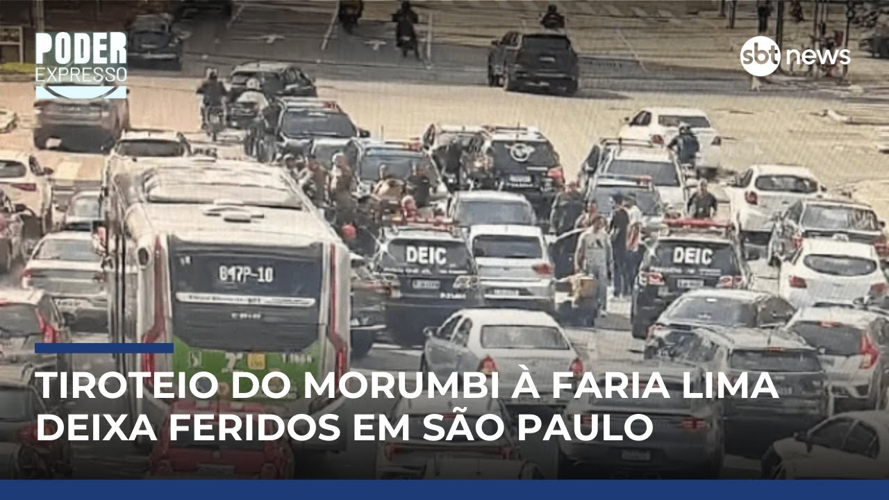 Tiroteio ap&oacute;s roubo no Morumbi termina na Faria Lima e deixa cinco feridos em SP | #PoderExpresso