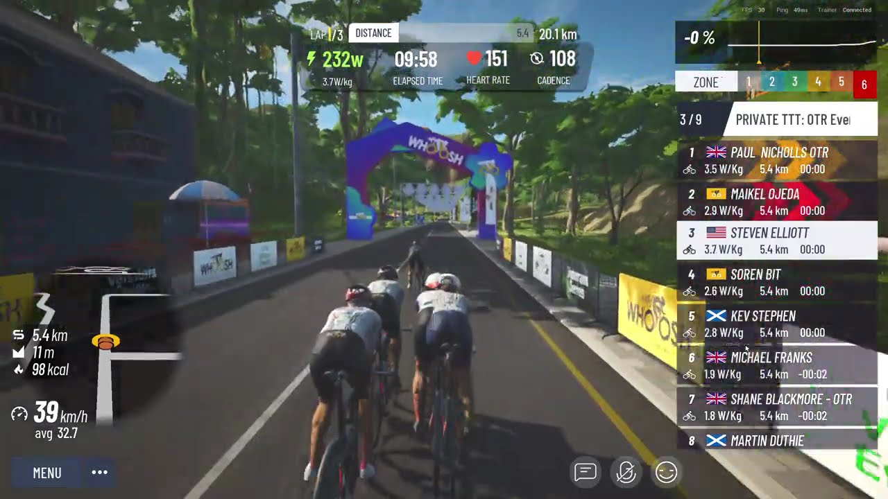 MyWhoosh HD - OTR Team Time Trial - OTR Evergreen - Race 4: Mompox City x 3