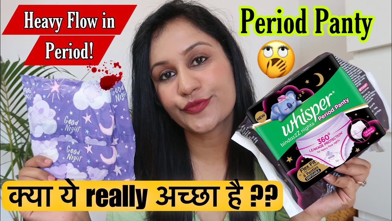 Whisper Period Panty For Heavy Flow Nights || Heavy Flow in Periods | Whisper Period Diaper