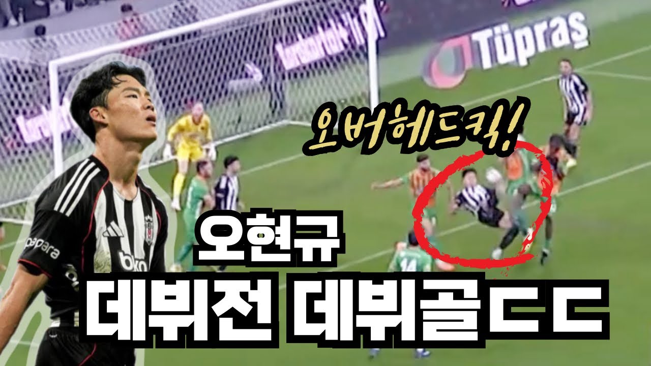 오현규 데뷔전 데뷔골 무려 오버헤드킥!ㄷㄷ 오현규 외치는 팬들! 황의조 오현규 코리안더비!