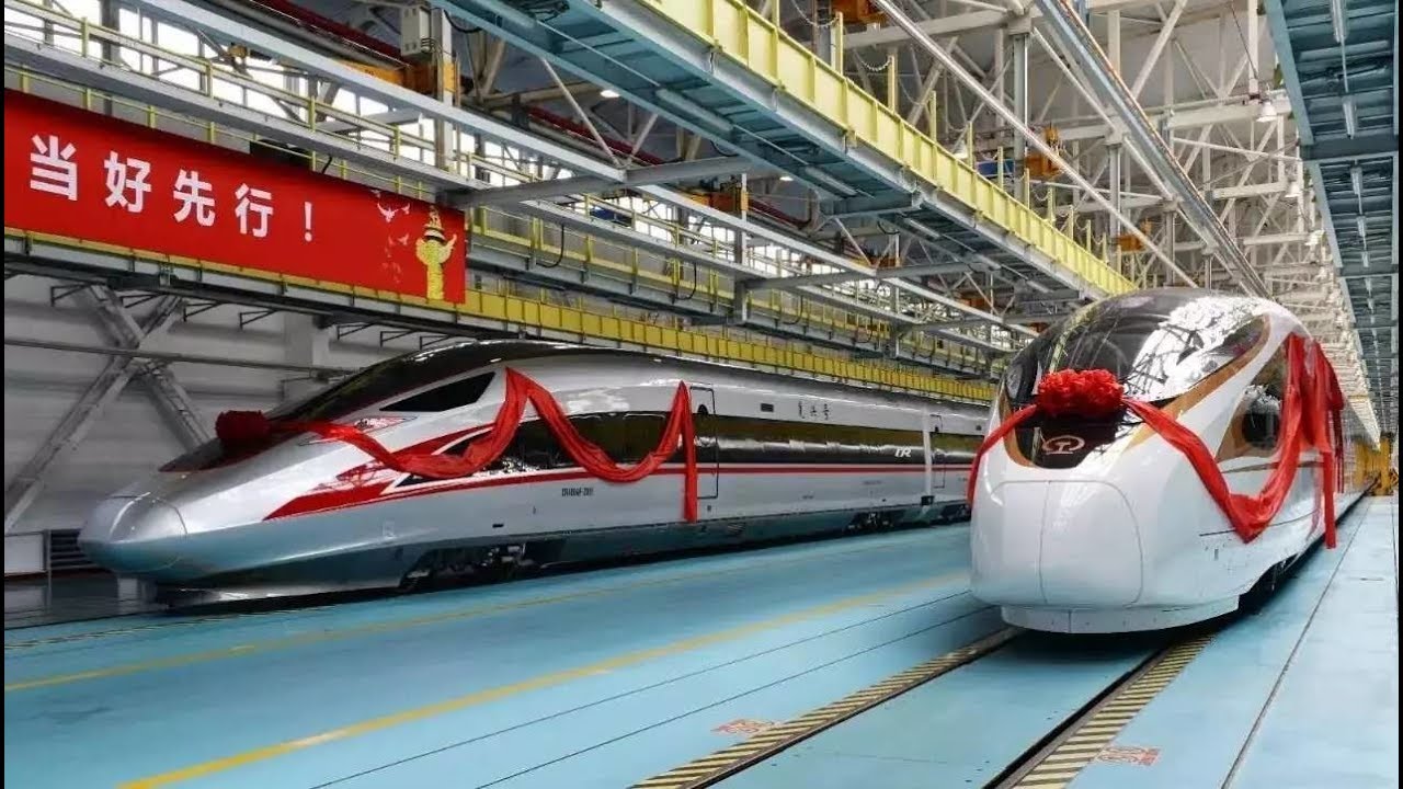 Coin balance test on China's first domestically-built bullet train