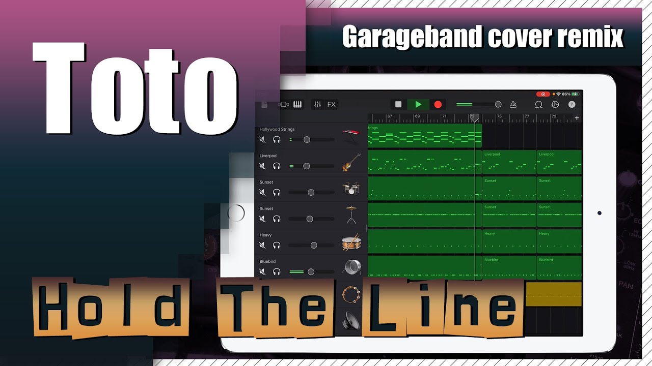 Toto - Hold The Line | Garageband Song Remake Cover Remix | iPad/iPhone iOS