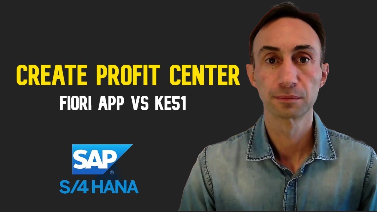 How to to Create a Profit Center with FIORI App & KE51 T code in SAP S/4 HANA