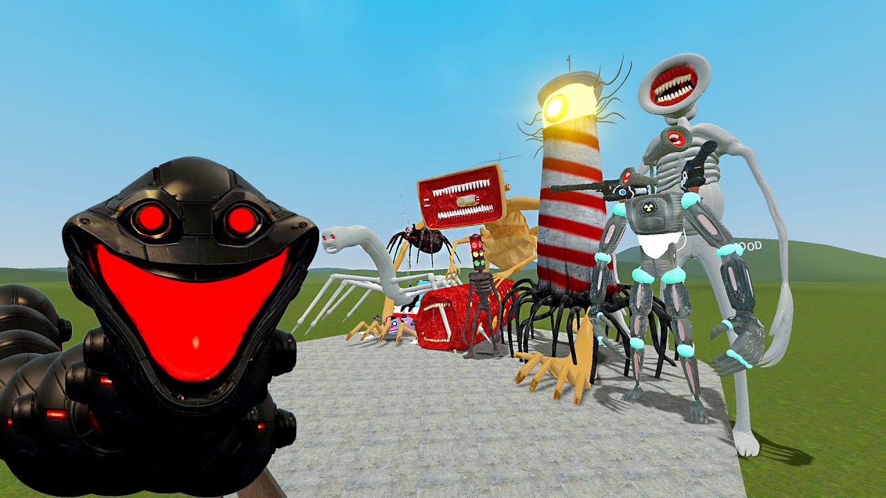EPIC BATTLE MONSTERS :  robot OmniWorm, megahorn, lighthouse monster, siren head, thomas train