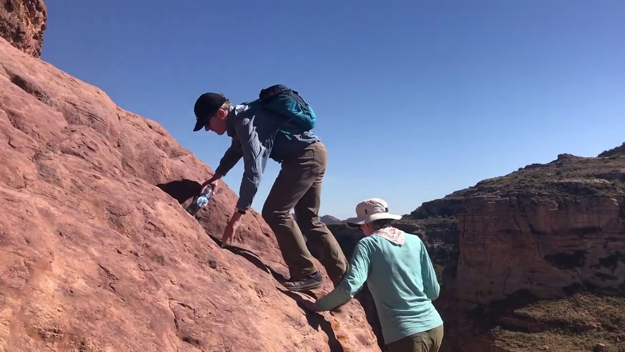 Climbing to Mariam Korkor Church (Gheralta region, Ethiopia