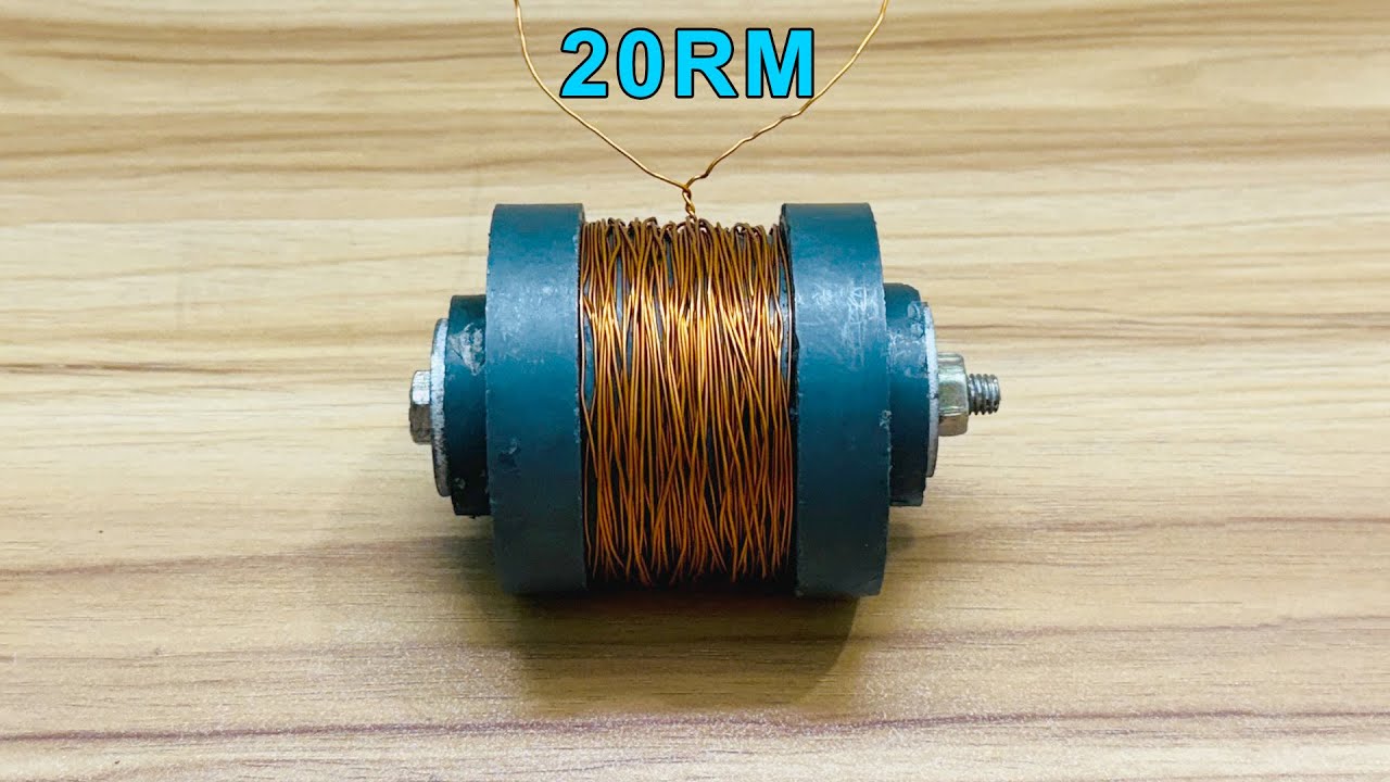 Free Energy Generator 20RM Amazing Powerful Electricity with Coper coil use Magnetic idea at home