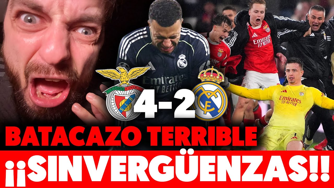 🤬¡¡TREMENDA VERGÜENZA !! el MADRID CAE 4-2 ante el BENFICA, SU PORTERO NOS MARCA y ADIÓS al TOP 8