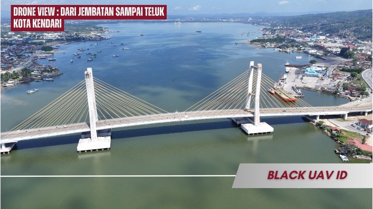 EPIC! Jembatan Teluk Kota Kendari dari Langit !!! 【4K】