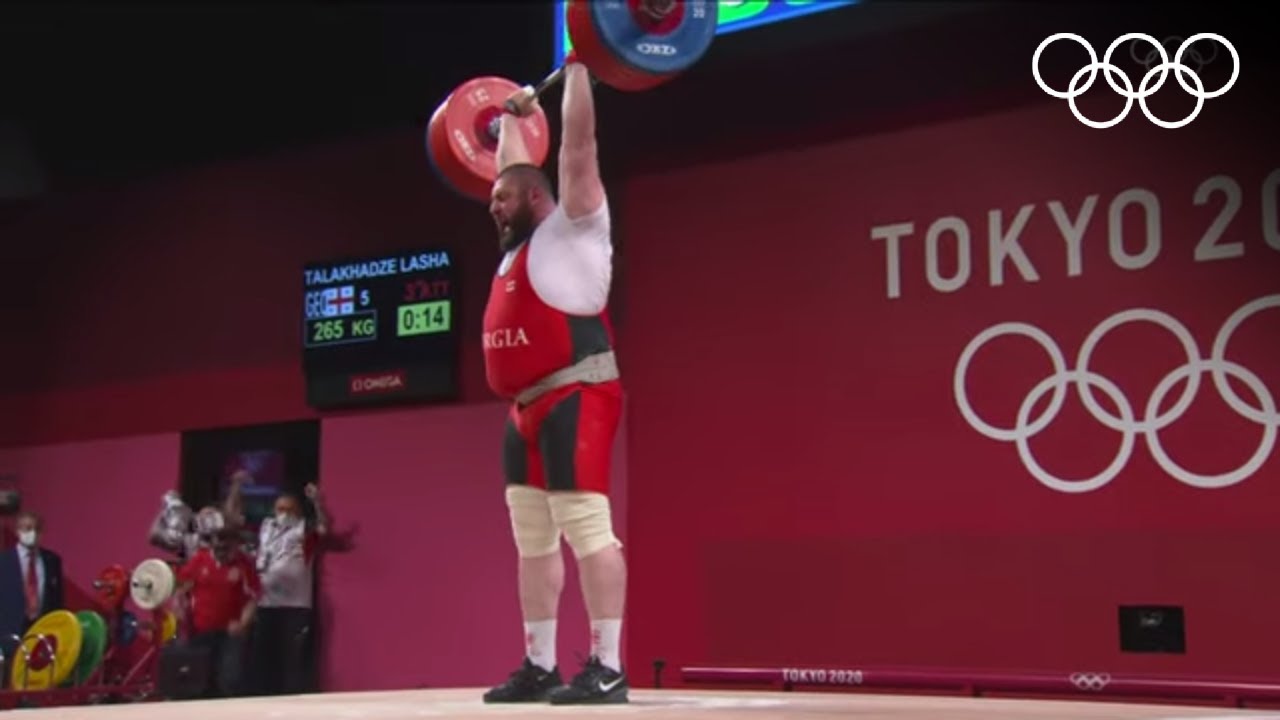 Три мировых рекорда от грузинского тяжелоатлета Лаши Талахадзе! 🏋️&zwj;♂️ #Shorts