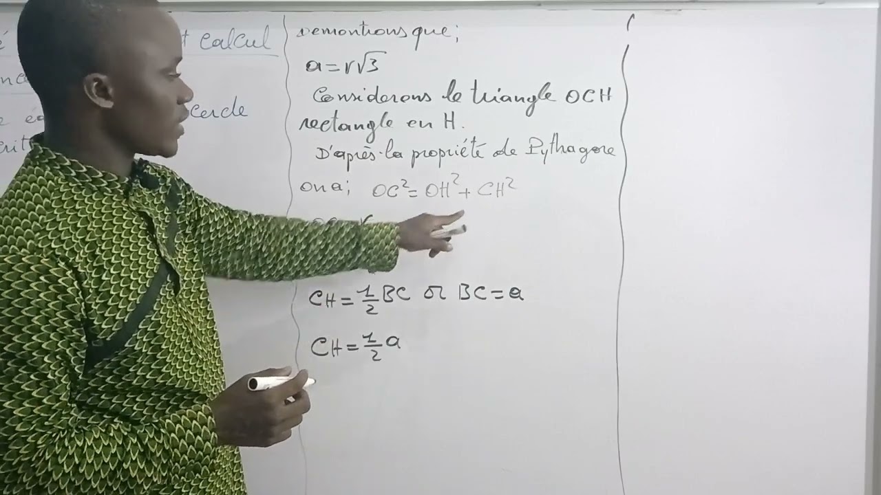 triangle équilatéral et cercle circonscrit