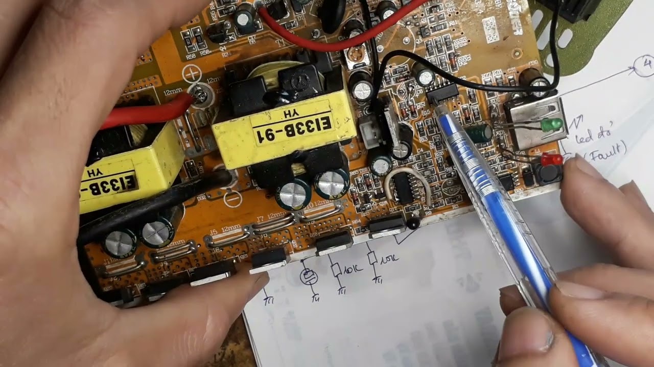 Sửa Kích nguồn 220v không có nguồn ra, đèn Fault báo đỏ