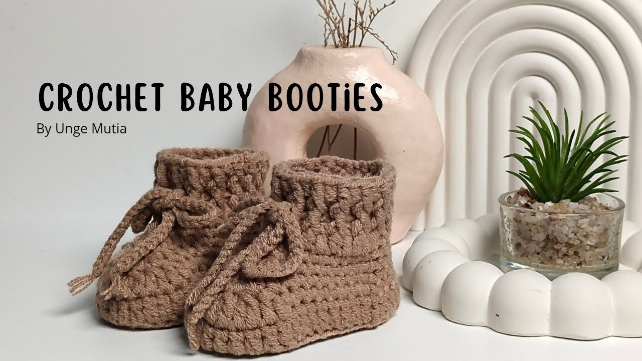 Cara merajut sepatu boots untuk bayi 🥾| how to crochet baby booties for newborn