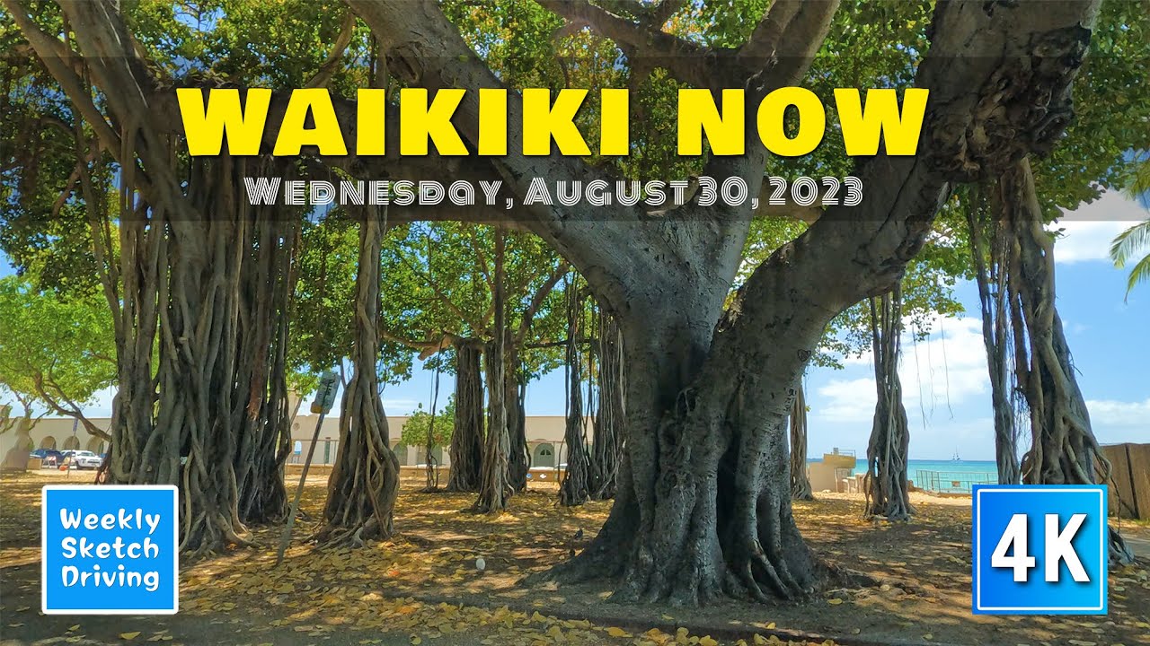 Weekly Waikiki Now Status Driving 🌈 Wednesday, Aug 30, 2023 ⛱️ Hawaii 4K Driving