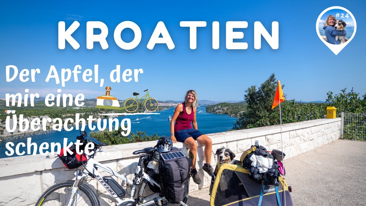 Mit Fahrrad und Hund quer durch Europa (Video 24) - von Zadar nach Brodarica in Kroatien