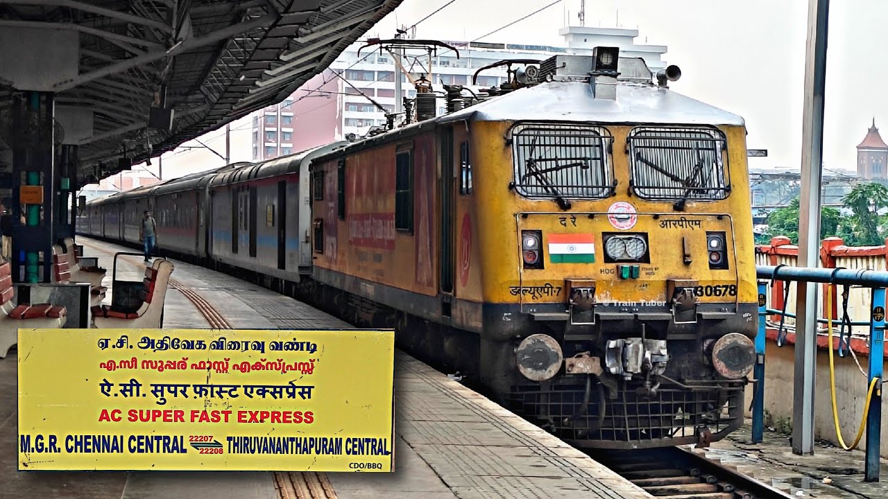 CHENNAI To COIMBATORE Train Journey By SUPER AC EXPRESS | Rajdhani Category | High Speed Overtakes