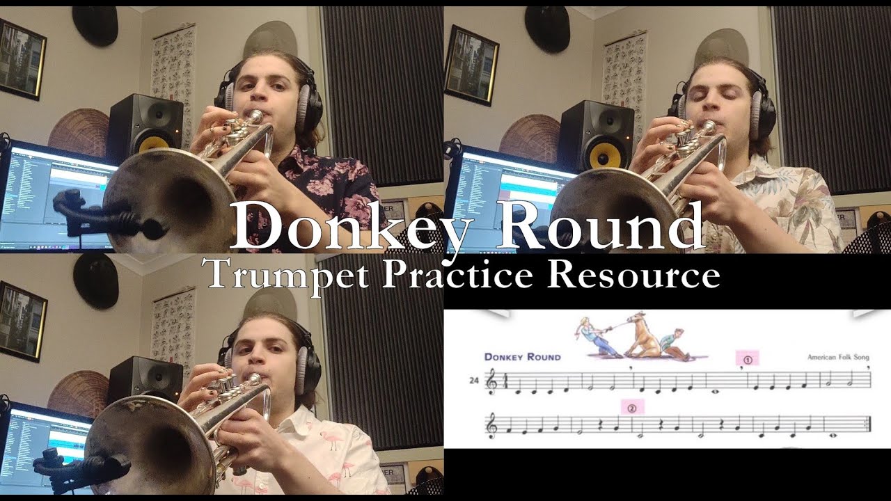 Donkey Round - practice resource for trumpet students learning with Accent on Achievement