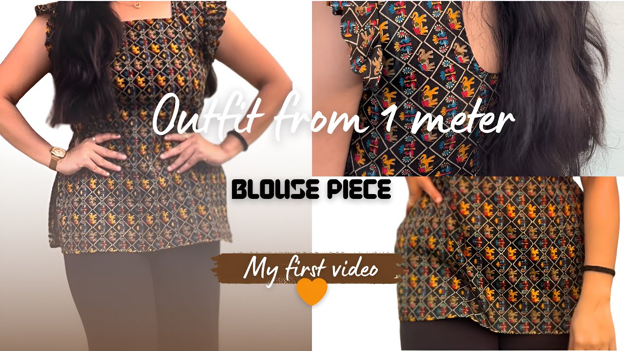 Entlo wastega unna blouse piece tho ela short kurti || Cutting || My first viral video on Youtube!❤️