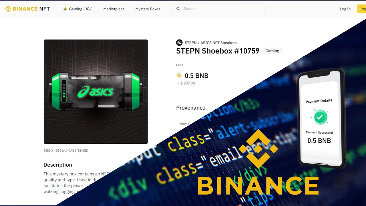 Binance NFT bot - STEPN sniper script. Buy as soon as listed on Binance marketplace