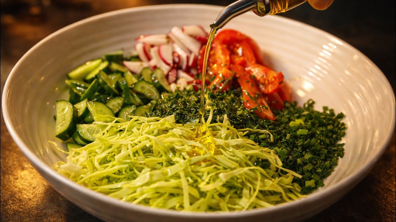 Cabbage and Fresh Vegetable Salad – A Quick Recipe for Every Day | Besten Rezepte Essen