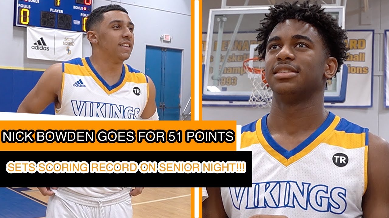 Reese Dixon & St Bernard watch Nick Bowden SET SCHOOL RECORD 51 POINTS against Cantwell!!!
