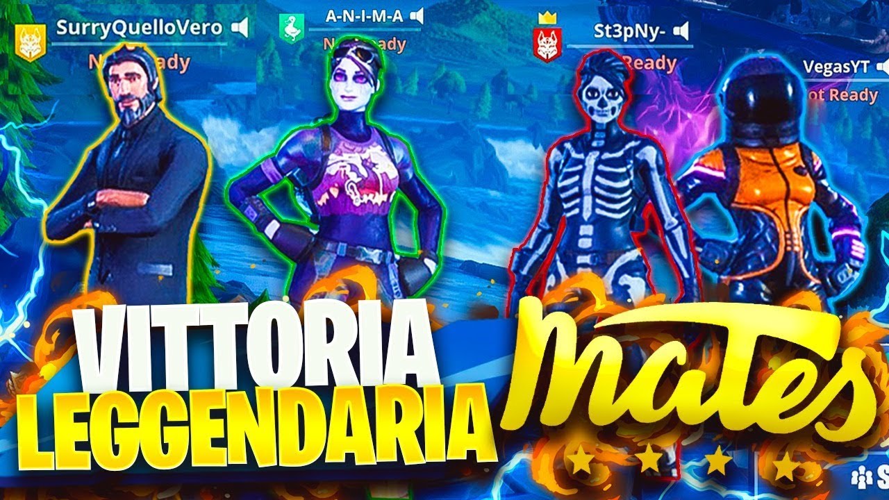 LA SQUADRA MATES IN AZIONE! UNA VITTORIA LEGGENDARIA!! Fortnite Battle Royale