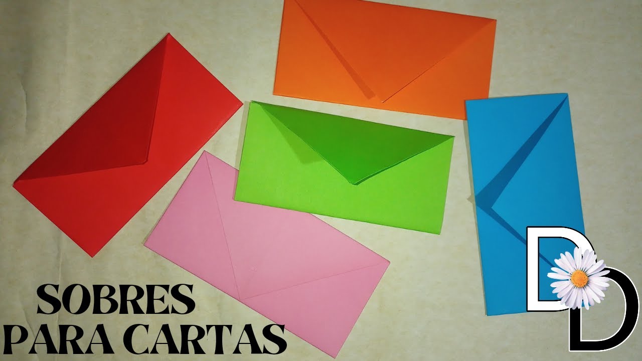 🌼 Sobres de Papel Para Cartas F&aacute;cil y R&aacute;pido.... Paso a Paso #f&aacute;cil #rapido