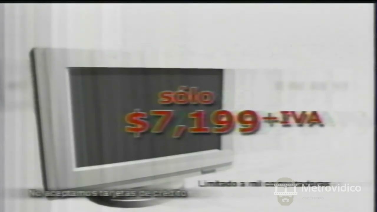 Comercial de 1998 computadora Pentium II 350 Mhz, 32 MB en RAM y 3.2 GB de DD.