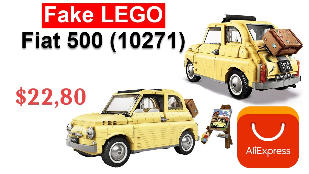 Fake LEGO Fiat 500 (10271) from Aliexpress