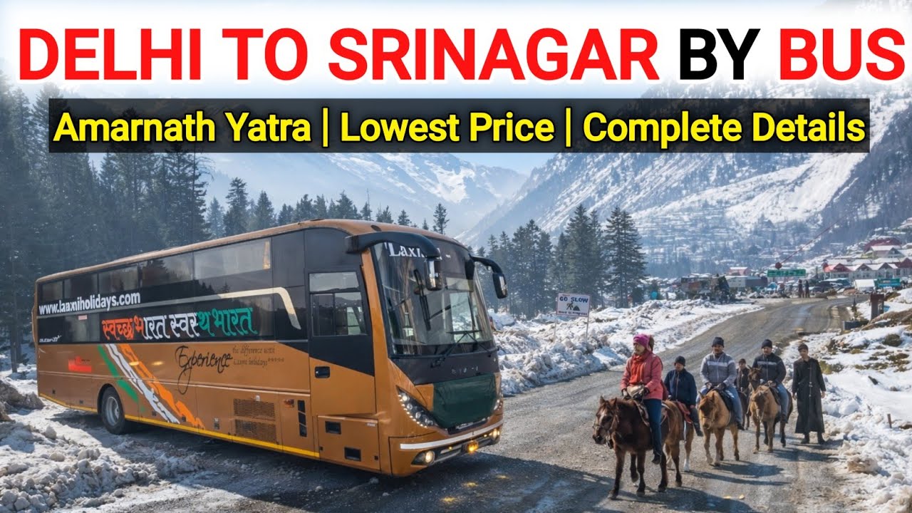Delhi to srinagar by bus | delhi to srinagar sleeper bus | amarnath yatra 2026 | new highway nh44