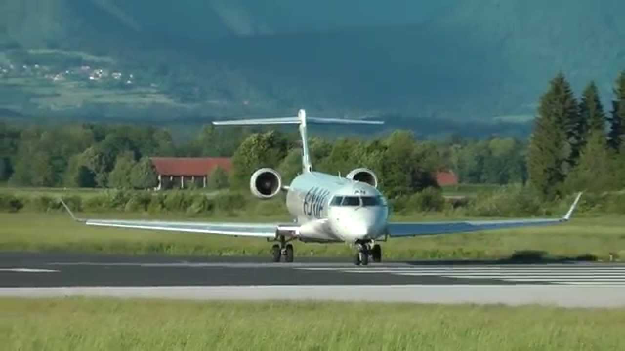 Adria Airways Canadair CRJ-900LR & Airbus A319 takeoff @ Brnik airport ( LJU/LJLJ ) HD